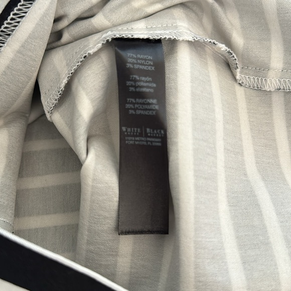 Women’s White House| Black Market Retro Striped Body-con Pencil Skirt Size 2 NWT - Picture 7 of 7